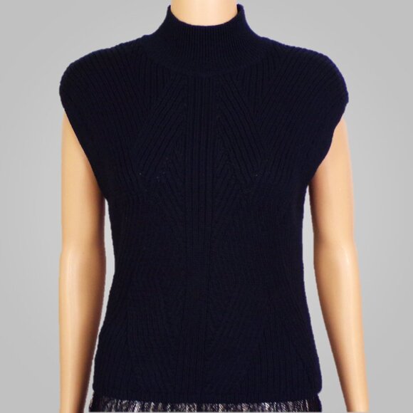 Express Tops - EXPRESS size S black knit short-sleeve turtle-neck pullover top cotton blend